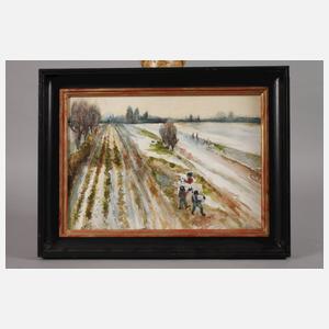 Prof. Alfred Eckhardt, Kinder im Schnee