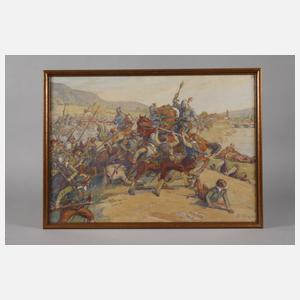 Edouard Elzingre, Schlachtendarstellung