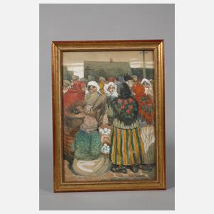 L. Franth, Auf dem Wochenmarkt