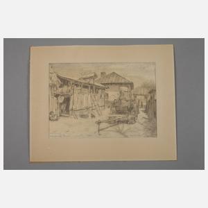 Ernst Holzhäuser, "Bauernhof in Rumänien"