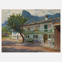 Otto Kubel, "Oberammergau - Straßenbild mit Kofel"111