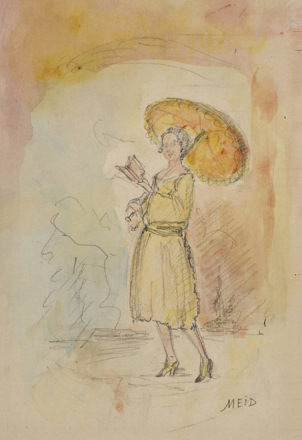 Prof. Hans Meid, Beim Spaziergang