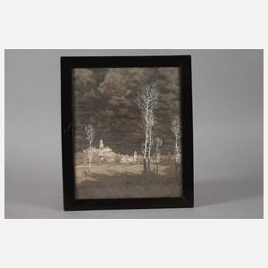 Hans Meyer-Kassel, attr., "Felsburg in Mondnacht"