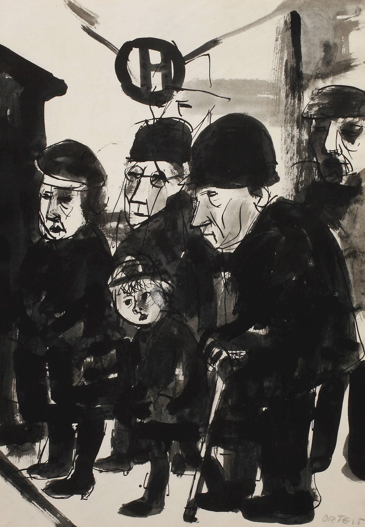 Karl Ortelt, An der Haltestelle