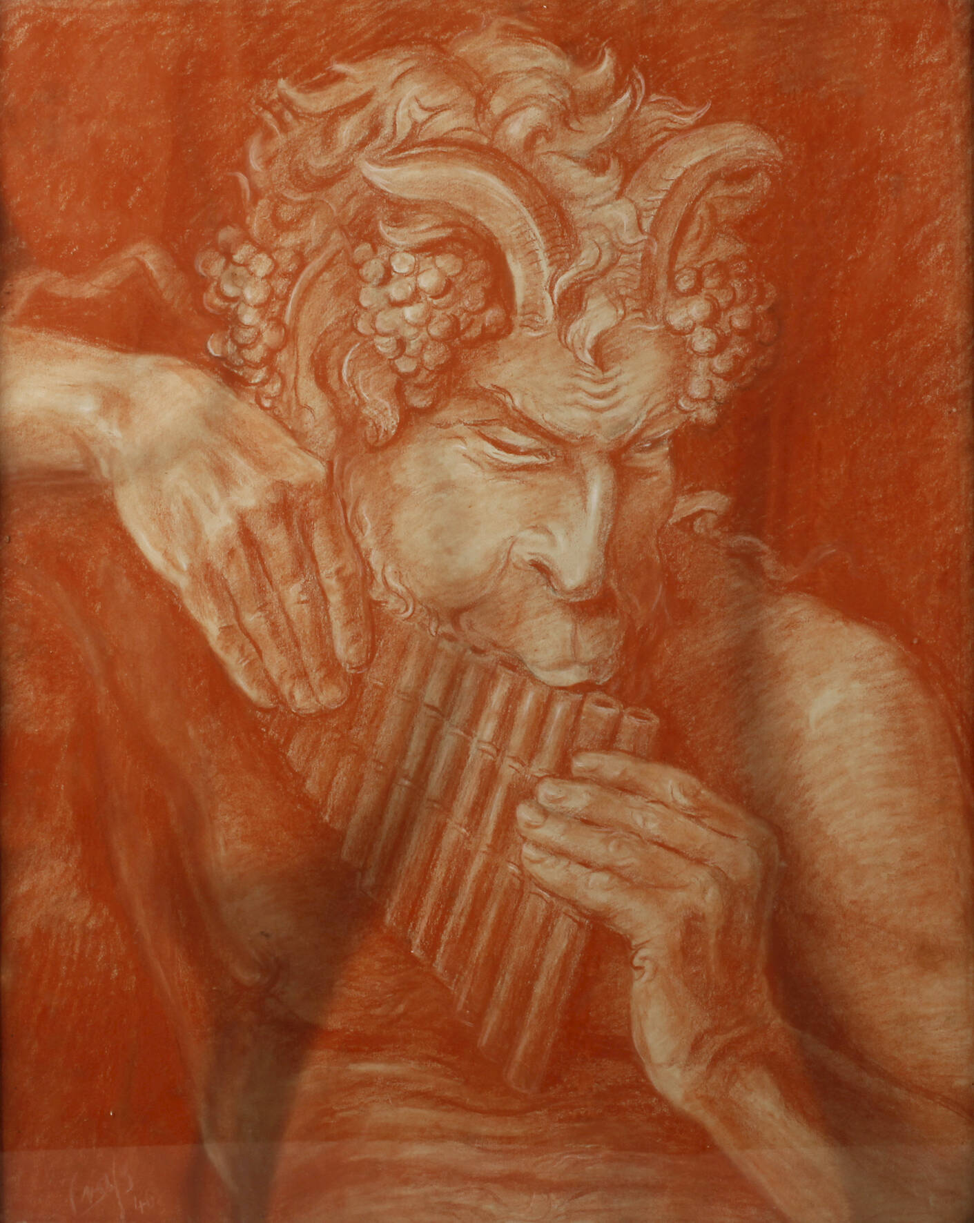 Flöte spielender Satyr