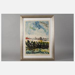 "Landschaft mit Wrack"