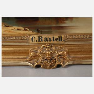 Anton Castell, Flusslandschaft mit Windmühlen