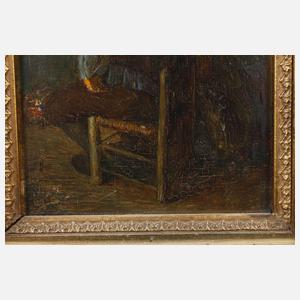 Berta Spyers, Sitzender Mann am offenen Feuer