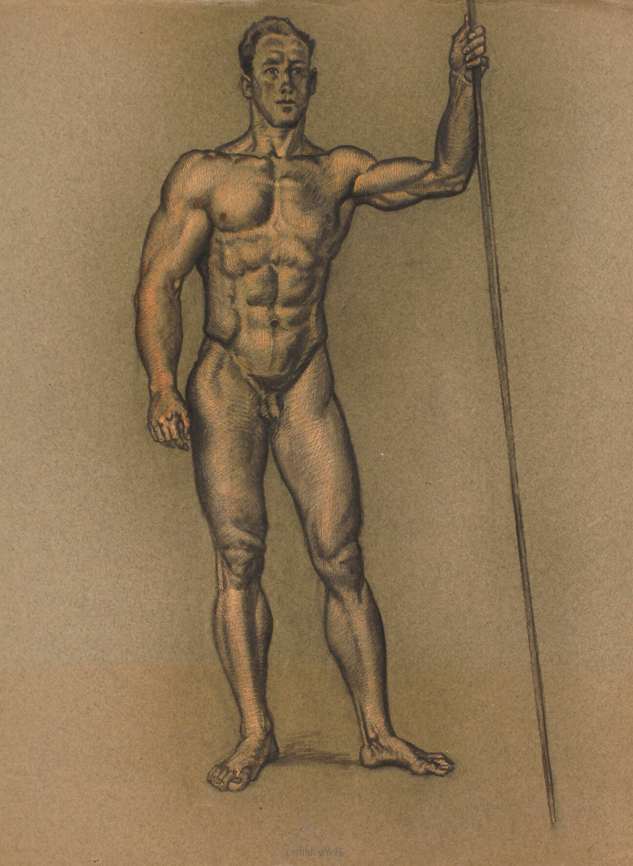 Walther Gasch, Stehender Männerakt