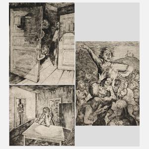 Prof. Lea Grundig, Konvolut Radierungen