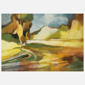 Gottfried Körner, stilisierte Auenlandschaft