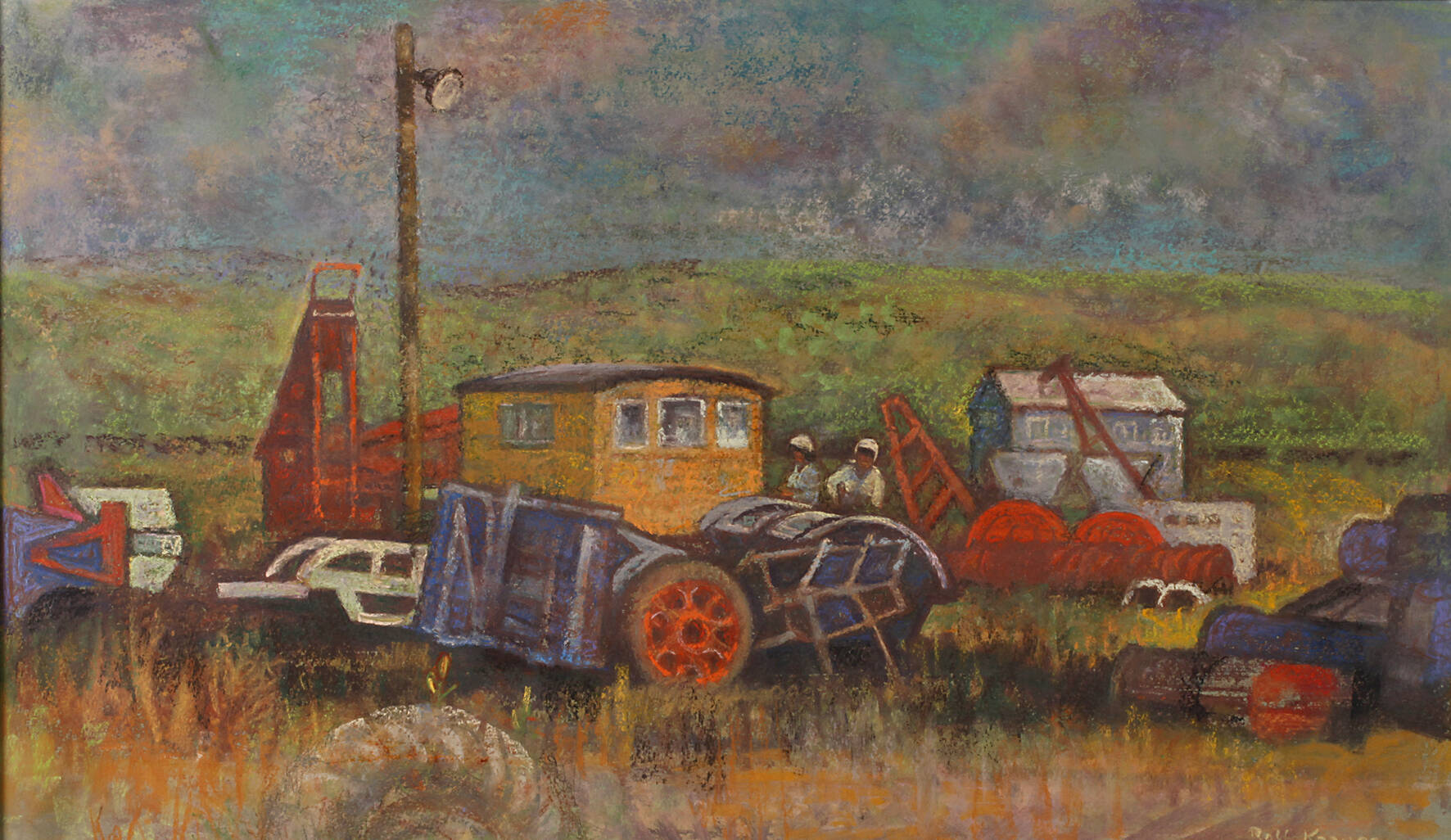 Rolf Krause, "Maschinenplatz in Mecklenburg"