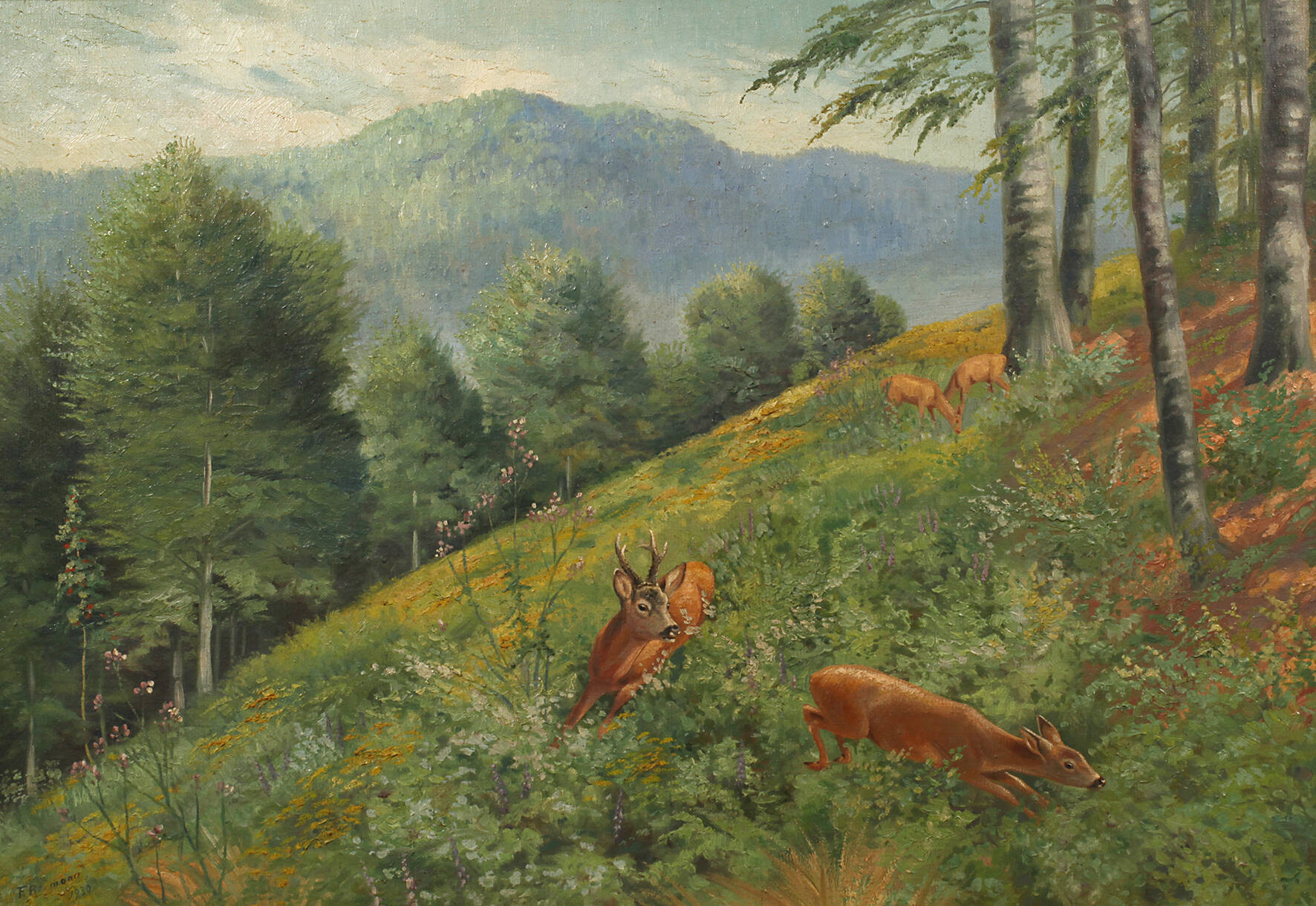 Friedrich Reimann, Flüchtende Rehe