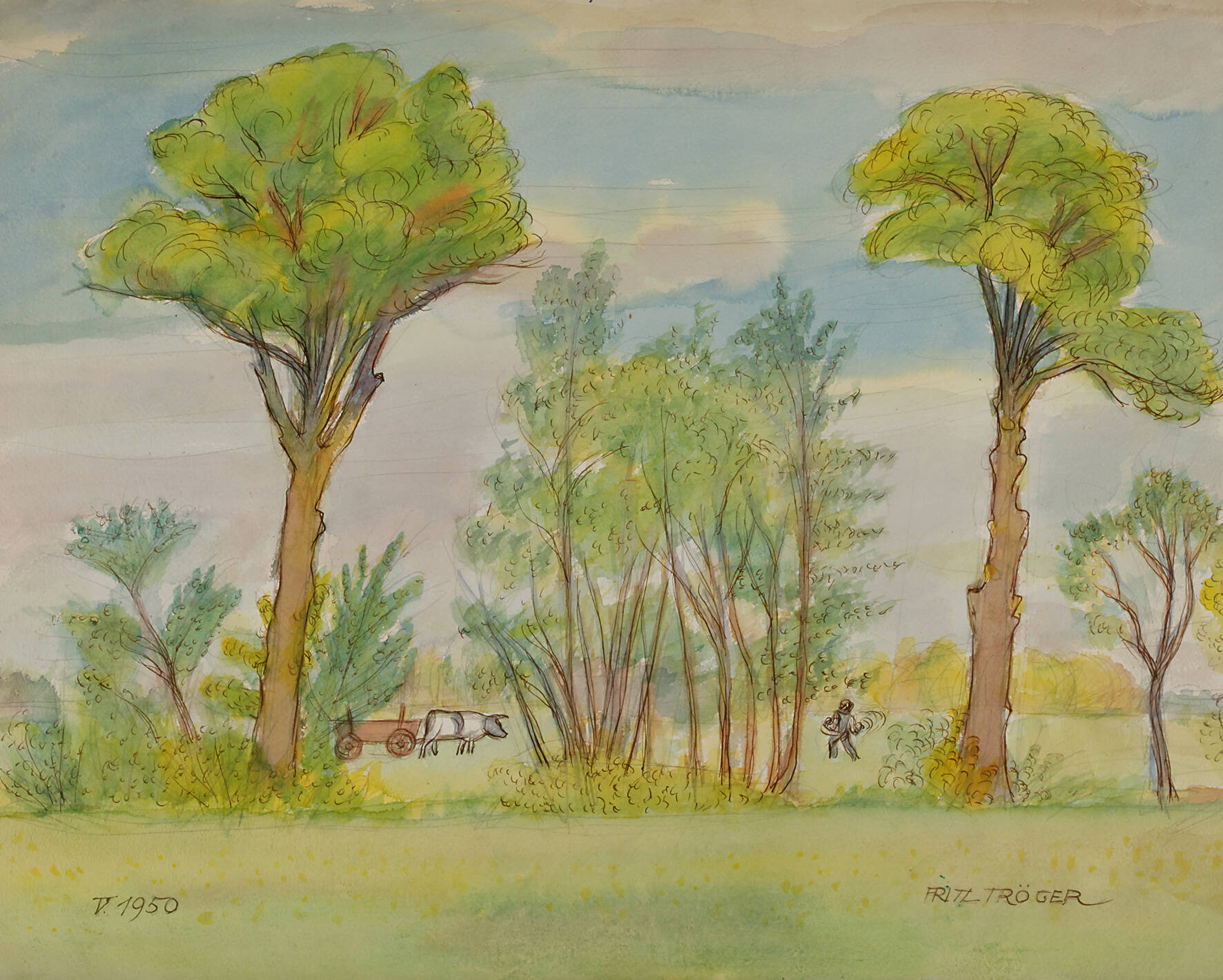 Fritz Tröger, Frühlingslandschaft