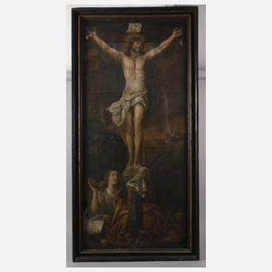 Gekreuzigter Jesus mit Maria Magdalena