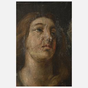 Gekreuzigter Jesus mit Maria Magdalena