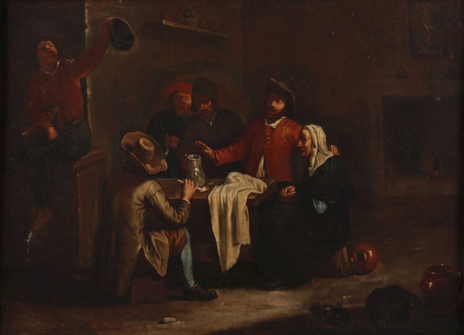 Gesellige Runde im Kücheninterieur