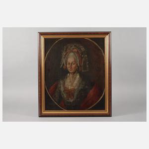 Paar Spätbarock-Portraits