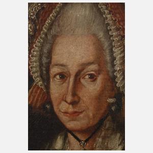 Paar Spätbarock-Portraits