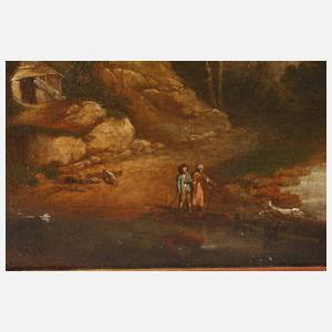 Paar kleine mediterrane Landschaften am Meer