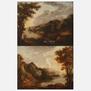 Paar kleine mediterrane Landschaften am Meer