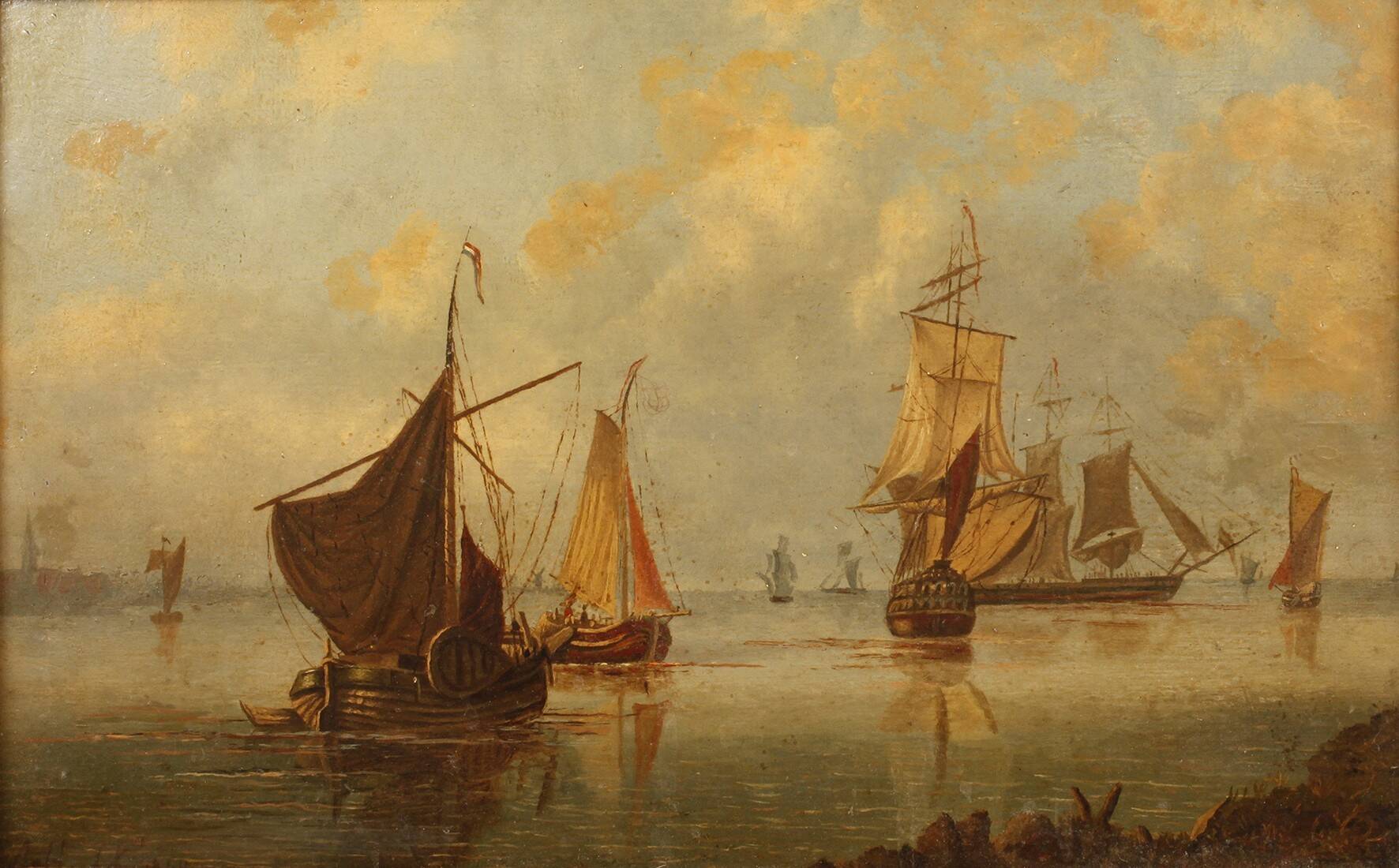 Abraham Hulk I, Segelschiffe auf stiller See