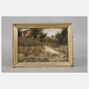 Prof. Carl Malchin, attr., Am Gartenzaun