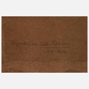 Prof. Carl Malchin, attr., Am Gartenzaun