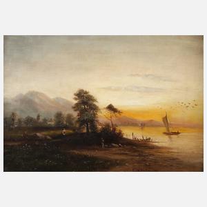 Else Walther, Landschaft im Abendlicht