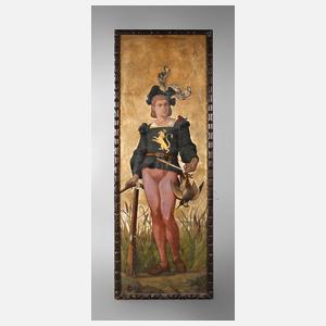 Junger Jäger am Seeufer