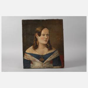 Biedermeierportrait einer jungen Frau