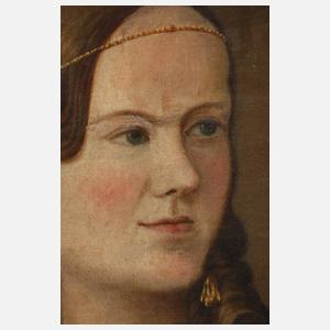 Biedermeierportrait einer jungen Frau