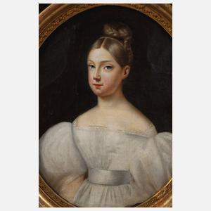 Biedermeierportrait einer jungen Dame