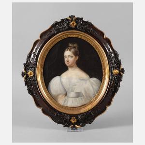 Biedermeierportrait einer jungen Dame