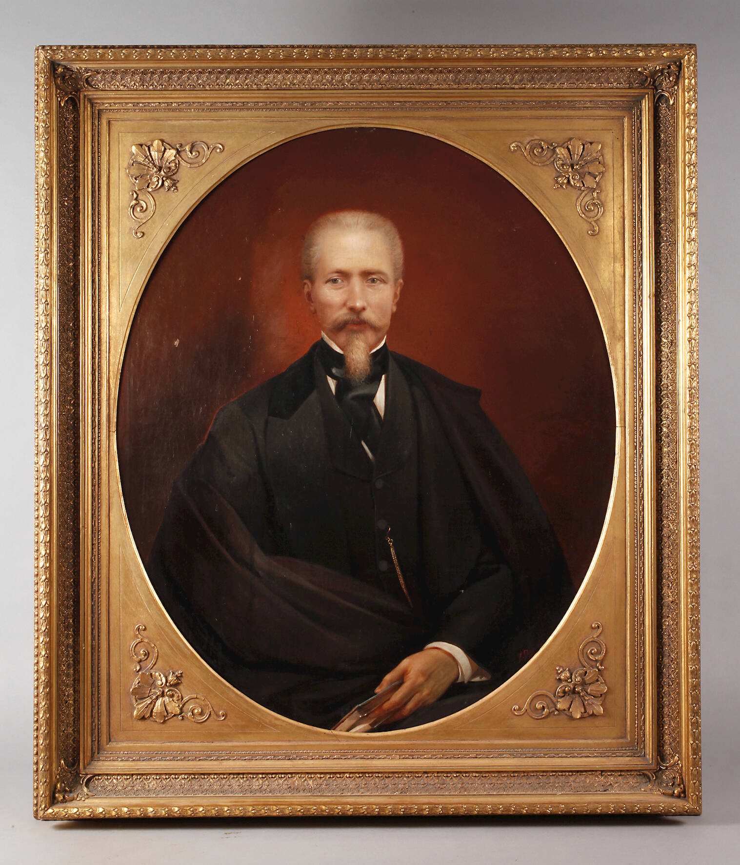 Herrenportrait im Prunkrahmen