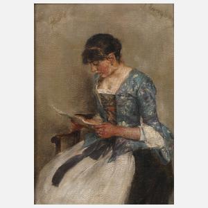 Brief lesende Frau