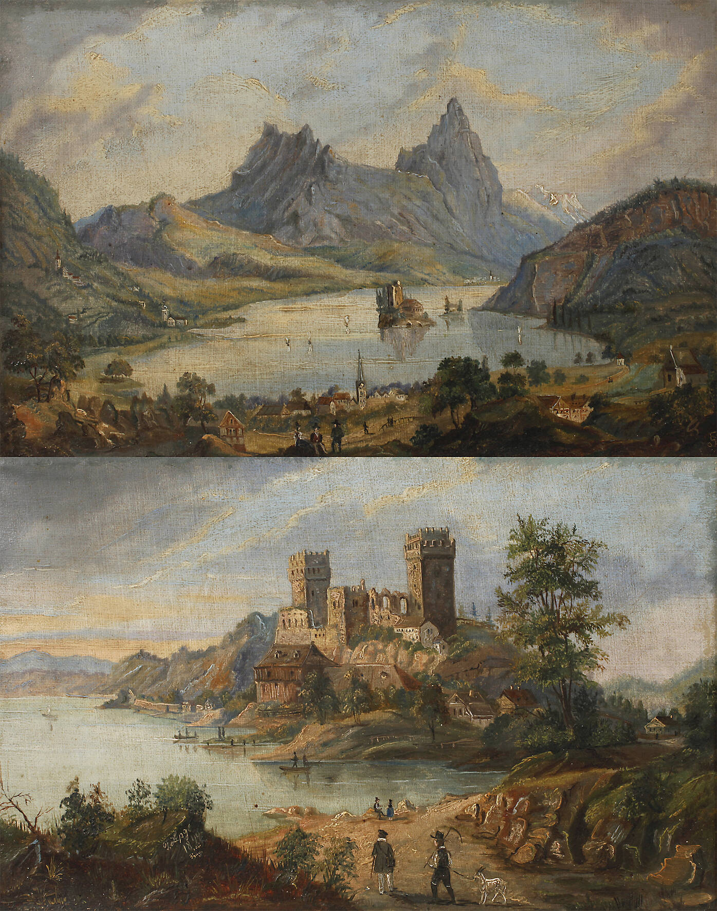 Paar romantische Landschaften