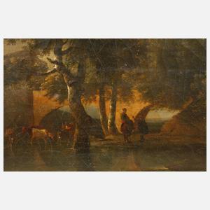 Bukolische Hirtenlandschaft