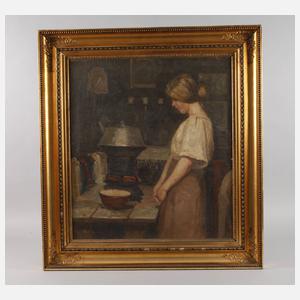 Christian Aigens, Mädchen in der Bauernküche