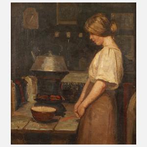 Christian Aigens, Mädchen in der Bauernküche