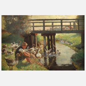 Willy Brandes, Gänsejunge am Fluss