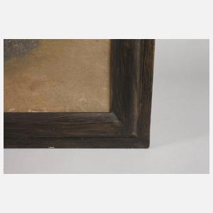 Carl Cohnen, Stillleben mit Stockrosen und Ringelblumen