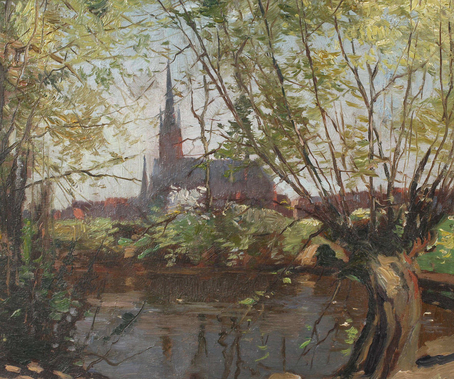 Julius Cran, attr., Am Teich