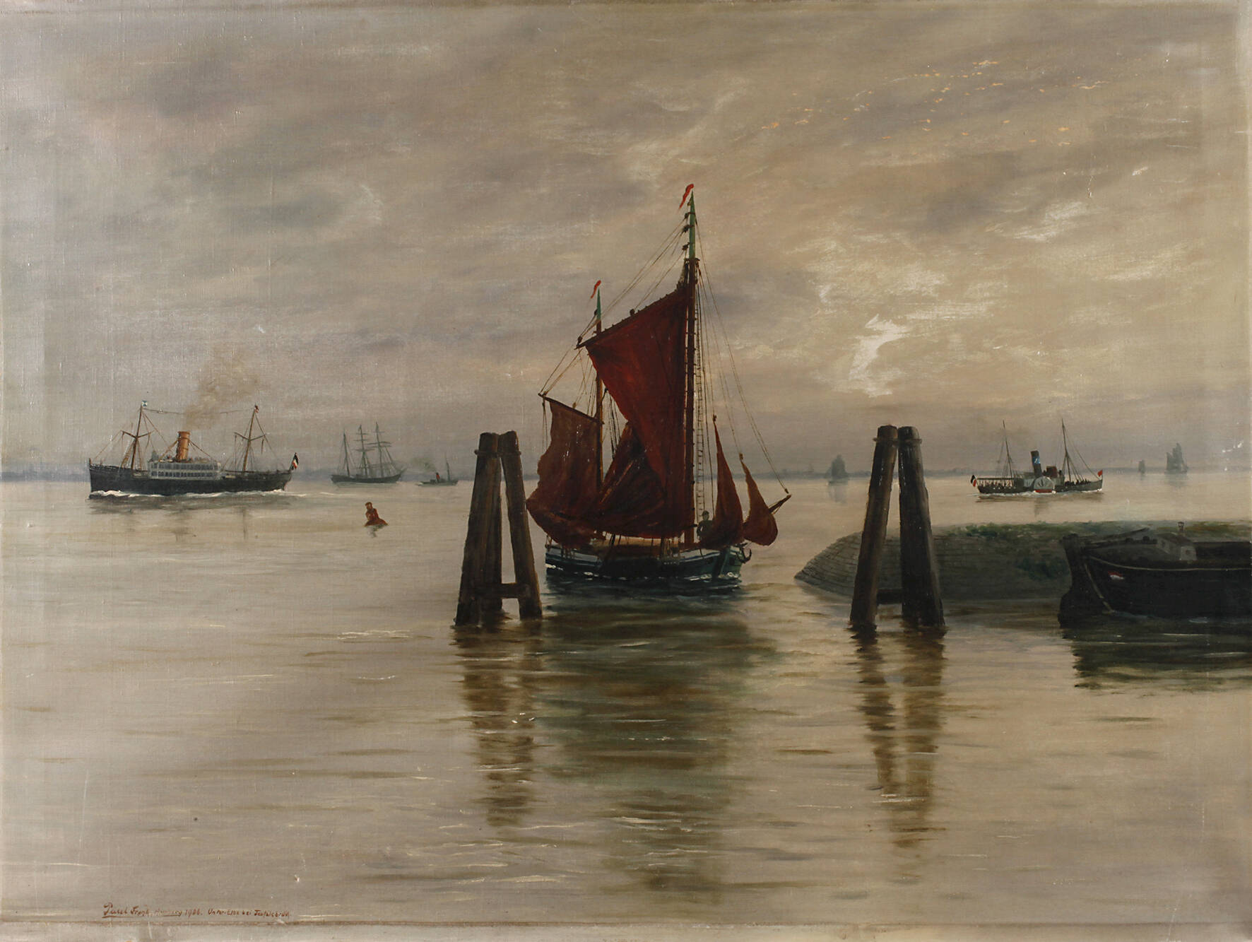 Paul Frank, "Unterelbe bei Teufelsbrück"