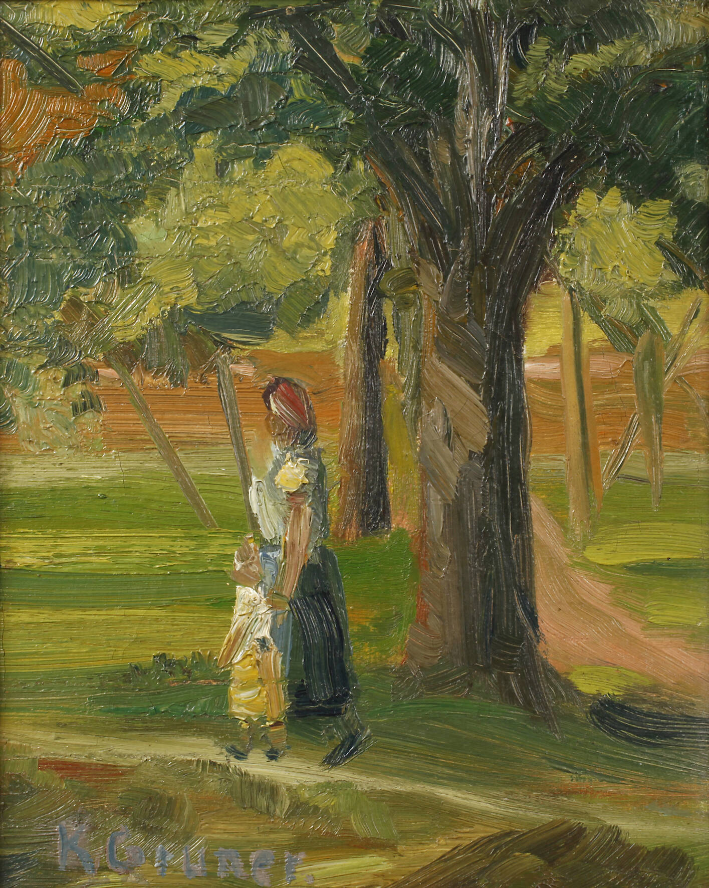 K. Gruner, Spaziergang im Park