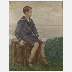 C. Hahn, Sitzender Junge
