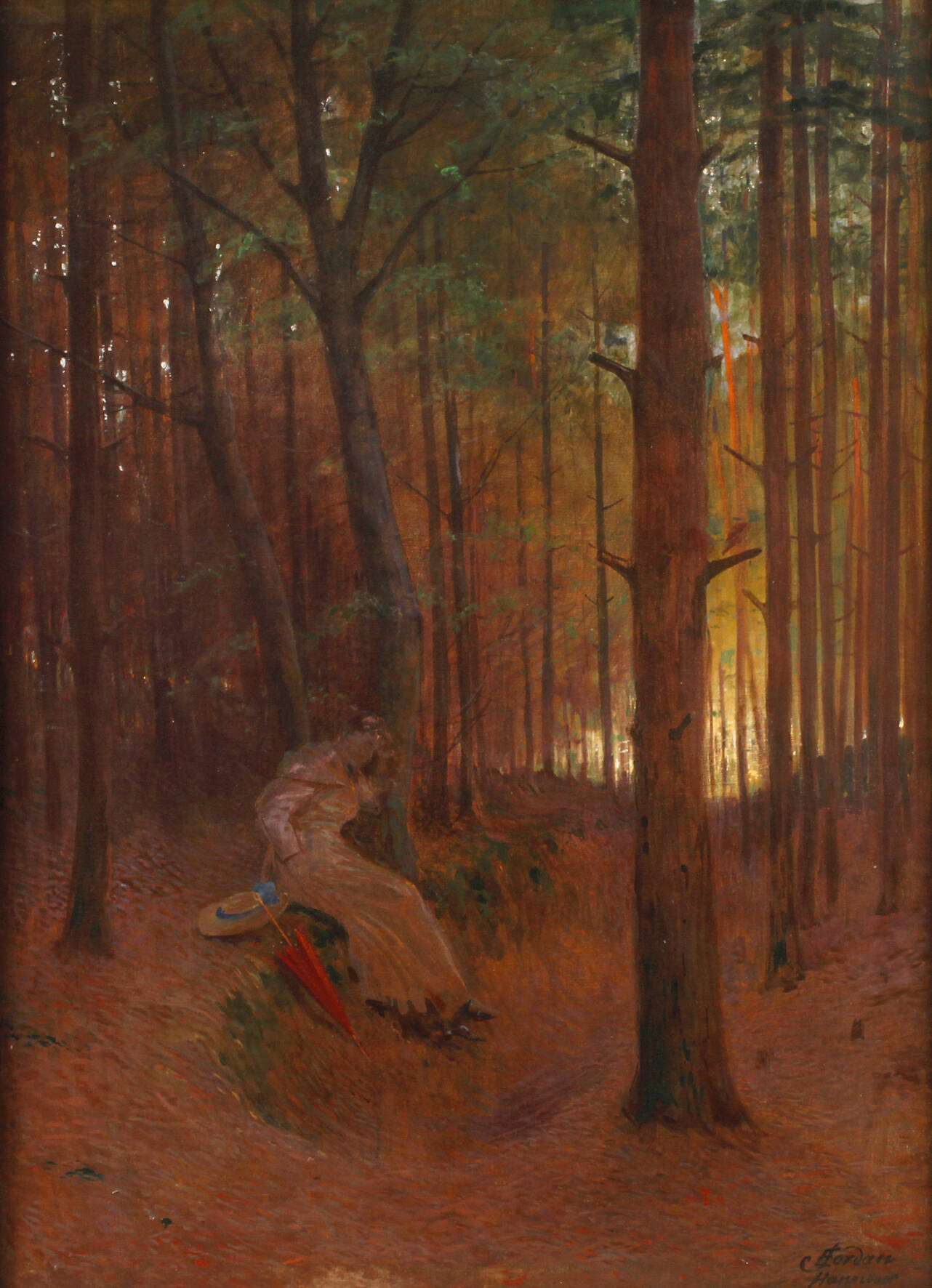 Prof. Ernst Jordan, Rast am Wegesrand