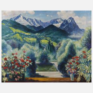 Prof. Franz Kienmayer, Blick zum Wettersteingebirge