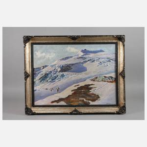 Prof. Franz Kienmayer, Schneeschuhfahrer im Gebirge