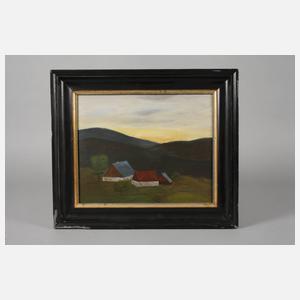 Prof. Franz Lenk, attr., Gehöft im Abendlicht